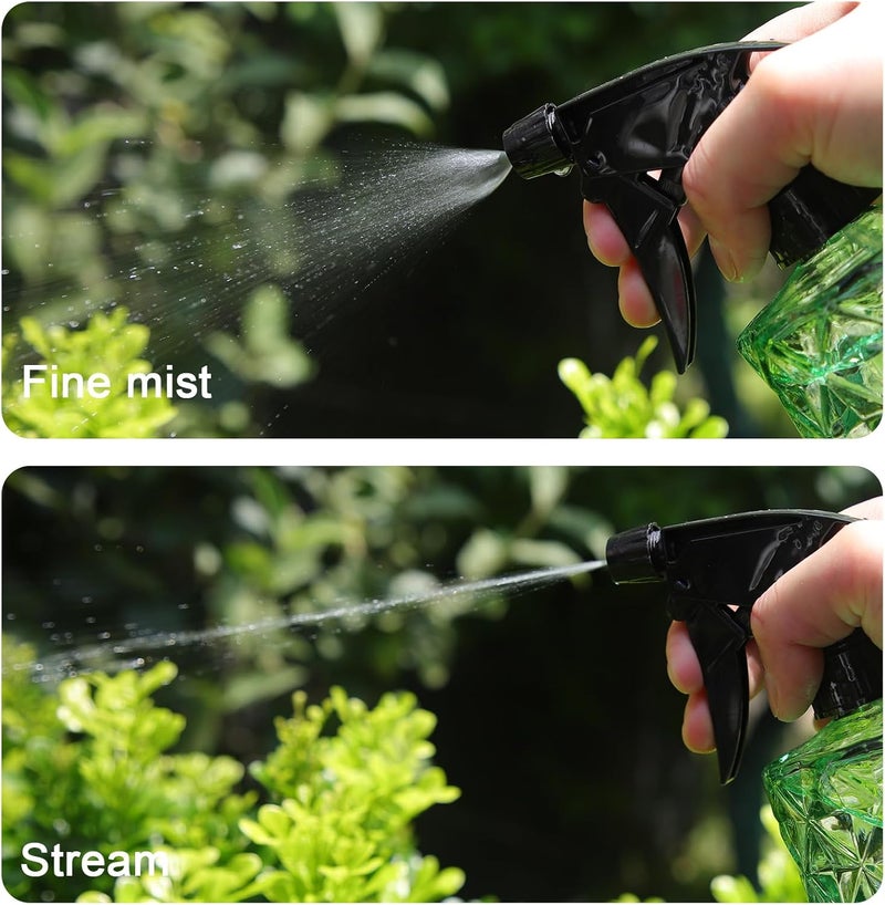 OFFIDIX Fine Mist Plant Mister, Handheld Pressure Glass Spray Bottles, 0.35L/11.8oz Watering Can with Adjustable Nozzle for Outdoor Indoor Gardening and Cleaning Work (Green) - Image 4